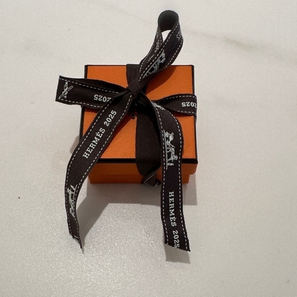 Hermes Orange small Box with Ribbon